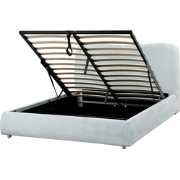 BLAGNAC - Tweepersoonsbed - Lichtblauw - 140 x 200 cm - Stof