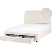 SARDENT - Tweepersoonsbed - Off-white - 160 x 200 cm - Bouclé