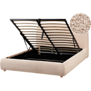 BLAGNAC - Tweepersoonsbed - Beige - 140 x 200 cm - Bouclé