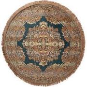 Vintage Vloerkleed Rond Brissac Geel/Oranje/Groen/ met franjes - Tier ...