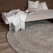 Rond wollen vloerkleed Gapo Grijs/Bruin Gemeleerd Bruin; Grijs - Rond ...