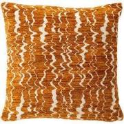 ERIN - kussenhoes 45x45 cm - geweven structuur - Potters Clay - oranje