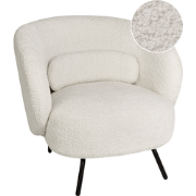 MAKELA - Fauteuil - Gebroken wit - Bouclé