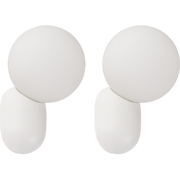 HELME - Wandlamp set van 2 - Wit - Opaalglas