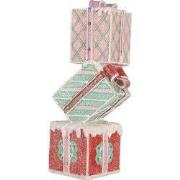 Clayre & Eef Kerstdecoratie Cadeau 14x16x36 cm Rood Kunststof
