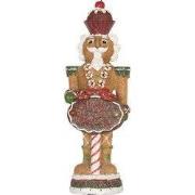 Clayre & Eef Kerstdecoratie Beeld Notenkraker 3 x AAA Bruin Kunststof