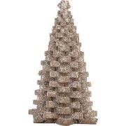 Clayre & Eef Decoratie Kerstboom 15x15x25 cm Bruin Kunststof