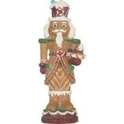 Clayre & Eef Kerstdecoratie Beeld Notenkraker 3xAAA Bruin Kunststof