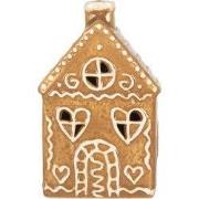 Clayre & Eef Gingerbread house met LED 7x6x12 cm Bruin Keramiek