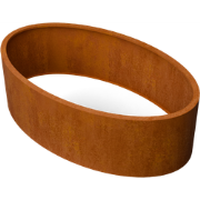 Ovalu Ovale plantenbak cortenstaal L200 x B120 x H60 cm zonder bodem