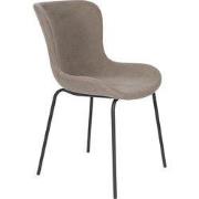 Housecraft Living Junzo Rib Eetkamerstoel Grijs - Set van 2