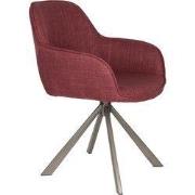 Housecraft Living Toye Eetkamerstoelen draaibaar Rood - Set van 2