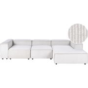 ARDAL - Vierzitsbank - Off-white - Linkszijdig - Corduroy