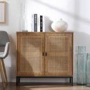 Buffet 2 Portes en Rotin Naturel L80 cm - JAYA