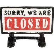 Clayre & Eef Tekstbord 16x7x12 cm Zwart Metaal