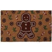 Clayre & Eef Deurmat 75x45x1 cm Bruin Kokos Kerst