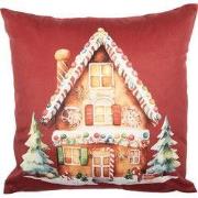 Clayre & Eef Kussenhoes 45x45 cm Rood Polyester Kers