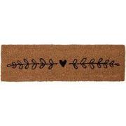 Clayre & Eef Deurmat 75x22x2 cm Bruin Kokos Harten