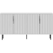 Buffet met 4 gestreepte deuren L150 cm - CLARA