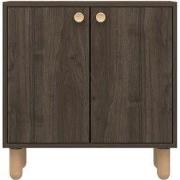 Kleine buffetkast met 2 deuren en massief beukenhouten poten L72 cm - ...