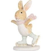 Clayre & Eef Decoratie Beeld Konijn 6x5x10 cm Bruin Kunststof