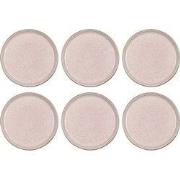 Bitz® Gastro - 6 stuks Aardewerk Dinerborden 27x2,5 cm Grijs/Roze 8214...