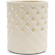 Rivièra Maison Danae windlicht wit geweven keramiek