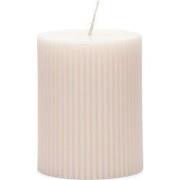 Rivièra Maison stompkaars ribbel wit 9cm -  paraffine