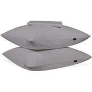 Superieur kussenslopen Katoen - 60x70 (set van 2) - Grijs - Antibacter...