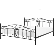 ANTLIA  - Tweepersoonsbed - Zwart - 140 x 200 cm - Metaal