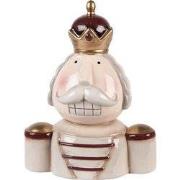 Clayre & Eef Kerstdecoratie Beeld Notenkraker 17x12x23 cm Beige Kerami...