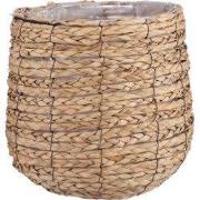 Avalon basket round l.brown - h31xd30cm