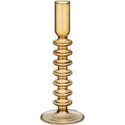 Agios candleholder glass brown - h20xd7,5cm