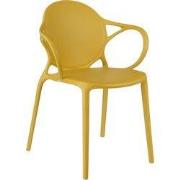 Nebraska Garden Chair - L56 x W57 x H80 cm - Polypropylene - Ochre