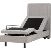 DUKE II - Eenpersoonsbed - Grijs - 80 x 200 cm - Polyester