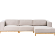 VENG - Hoekbank 5-zits - Lichtbeige - Linkszijdig - Polyester