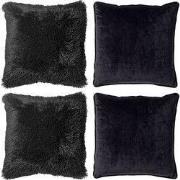 Dutch Decor KUSSENSET - 4-delig Fluffy & Velvet - 45x45 cm - inclusief...