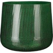 Mica Decorations Benson Bloempot - H24 x Ø26 cm - Metaal - Donkergroen