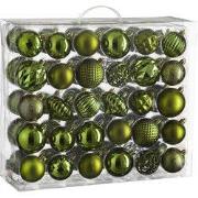 Tree decoration unbreakable d. green 60 pieces - d7cm