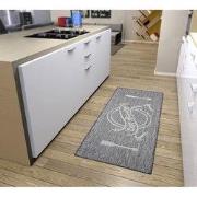 Loper Keuken - Bon Appetit - Grijs / Creme - 92x150 cm