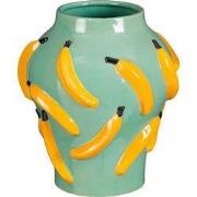 Mica Decorations Moza Vaas - H30 x Ø27 cm - Keramiek - Groen, Geel