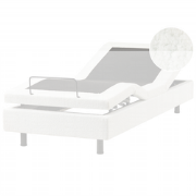 DUKE - Bed zonder hoofdbord - Gebroken wit - 90 x 200 cm - Bouclé