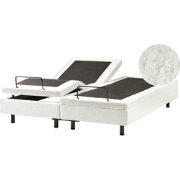 DUKE - Bed zonder hoofdbord - Gebroken wit - 160 x 200 cm - Bouclé