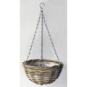 Hanging Basket Rotan Antique Grey D40CM