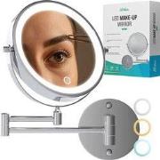 Make-up Spiegel met LED - verlichting - Oplaadbaar - 10x vergroting - ...