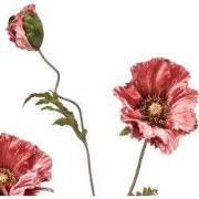 Poppy spray x3 glamour pink 87 cm kunstplant