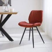 Beau Eetkamerstoel Roestkleurig Velvet Stof - Zonder Armleuningen