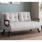 2-zits Slaapbank Sando Crème Teddystof