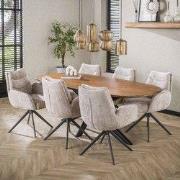 Deens Ovale Eettafel Cody Mangohout 215 cm