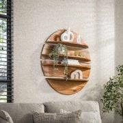 Rond wandrek Binc hout naturel